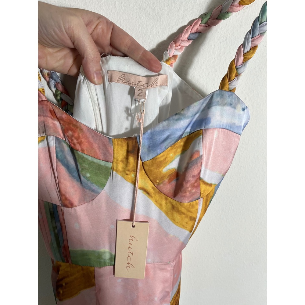 HUTCH x ANTHROPOLOGIE Shyla Gown Maxi Dress in Pastel Brushstroke - Picture 8 of 11